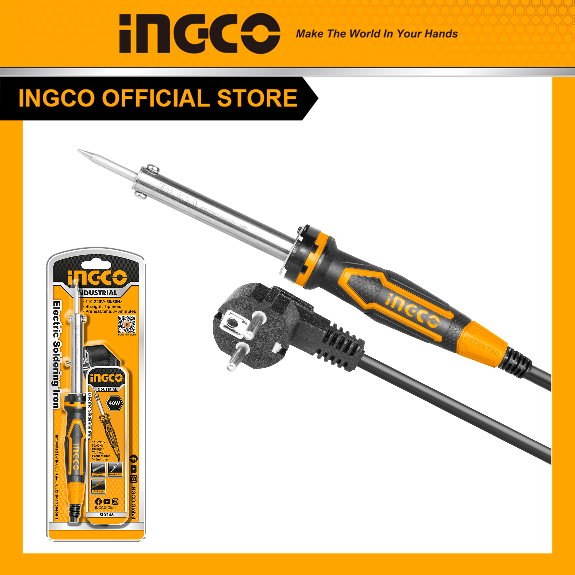 Mỏ hàn chì công suất 60w ingco si0268
