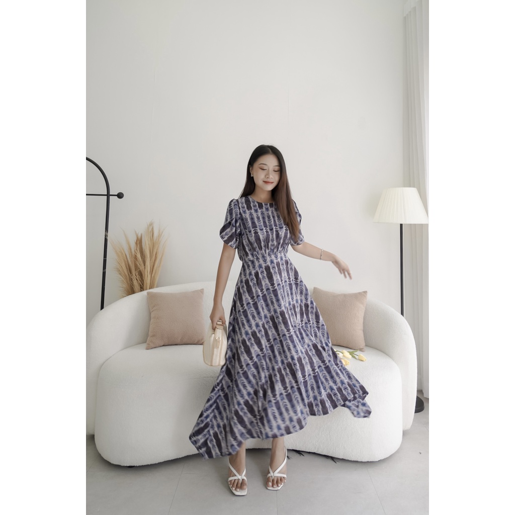 [4 HOẠ TIẾT|size S-XL] Đầm maxi lụa Mango Mát Mịn không nhăn, đuôi xoè, tay cánh hồng