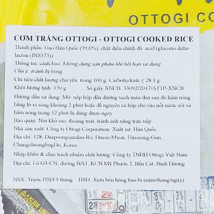 Cơm Trắng Otoki 150g