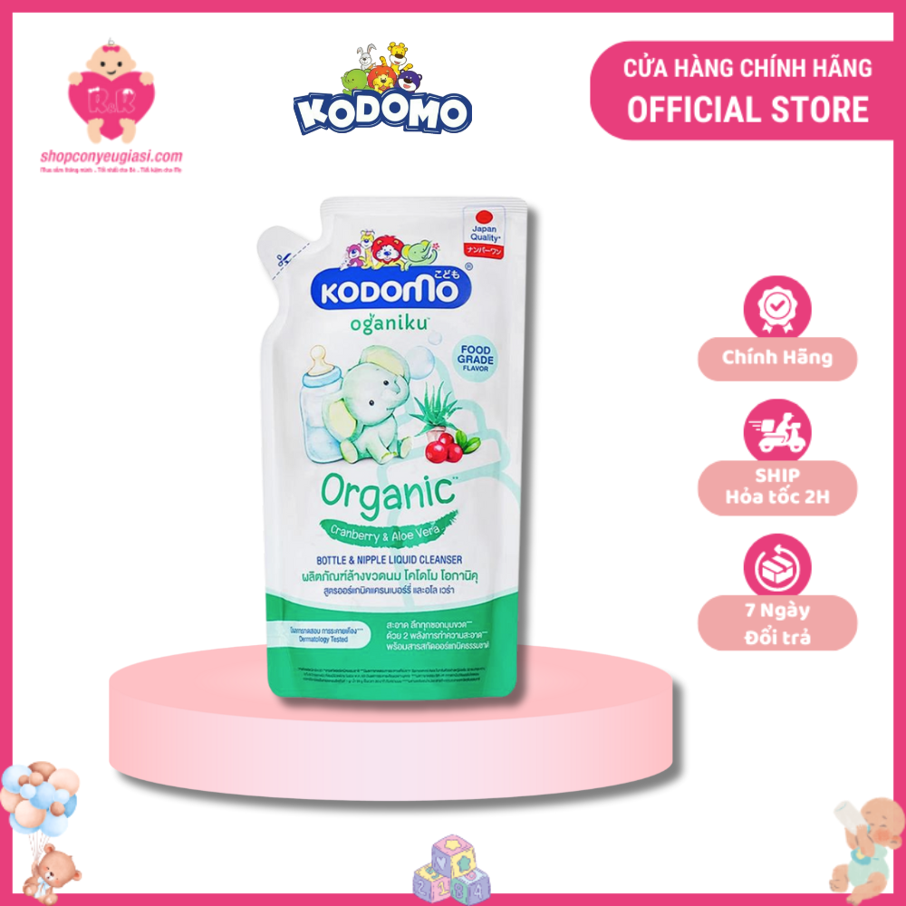 COMBO Túi Nước Rửa Bình Sữa Kodomo - 700ml - Thái Lan