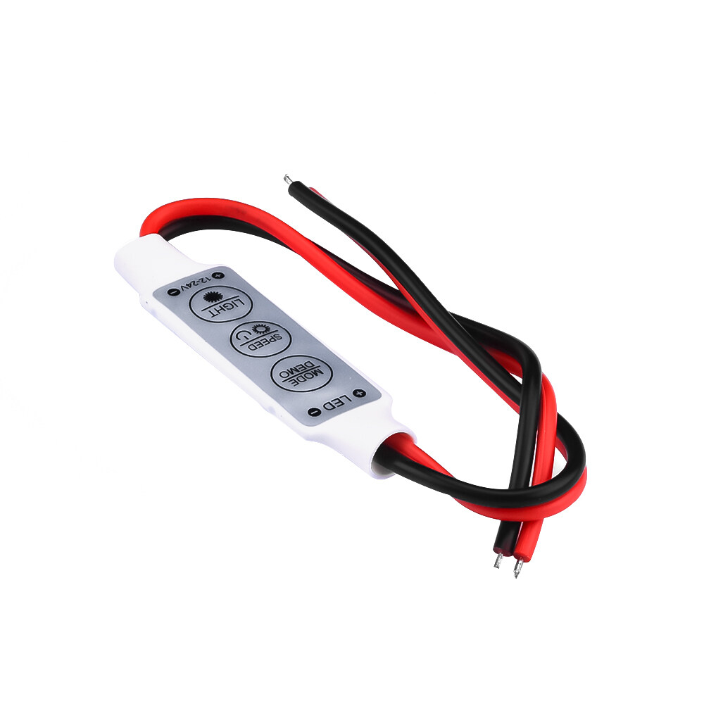 Diymore Đèn LED Slope Mini 12V Có Bộ Điều Khiển Mờ Và Công Tắc Bật Tắt 3528 5050