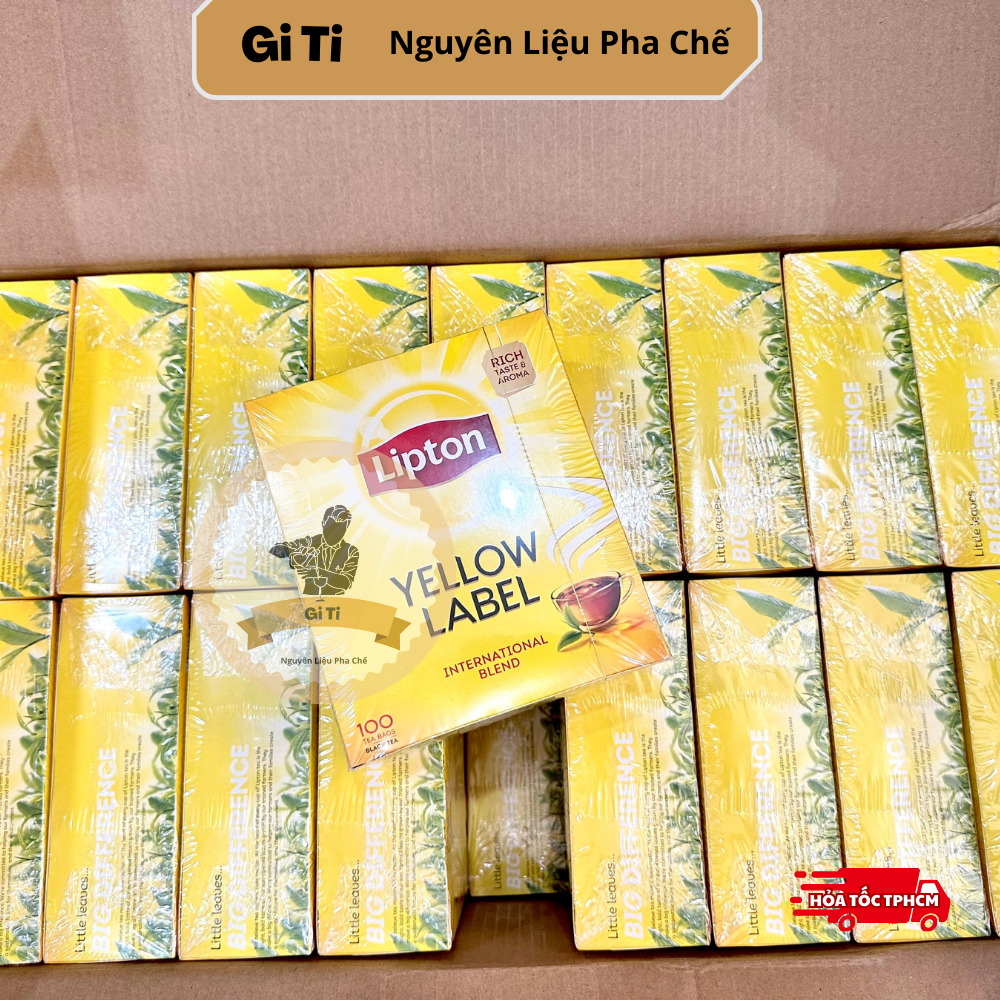 Trà Lipton Nhãn Vàng Túi Lọc 100 Gói x 2gr
