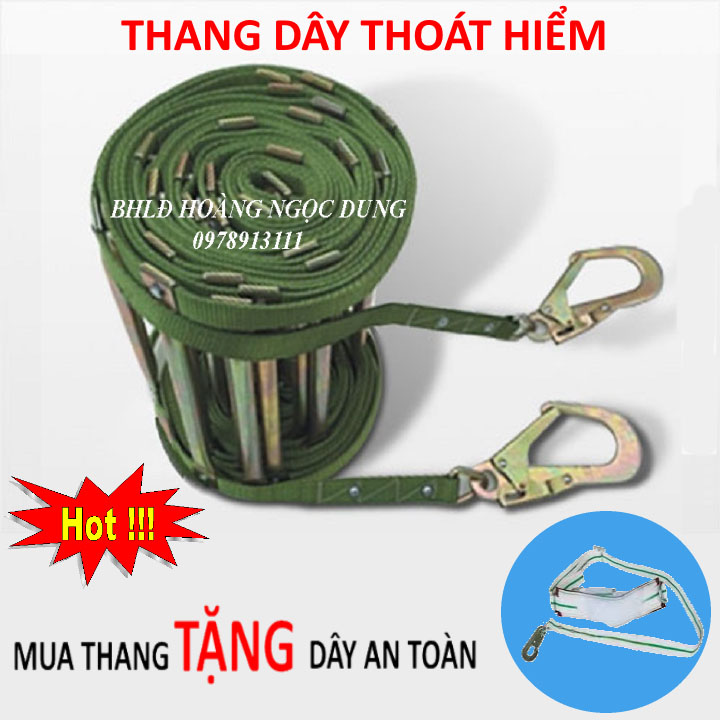 Ladder fire escape rope 10m (giving a seatbelt A4)