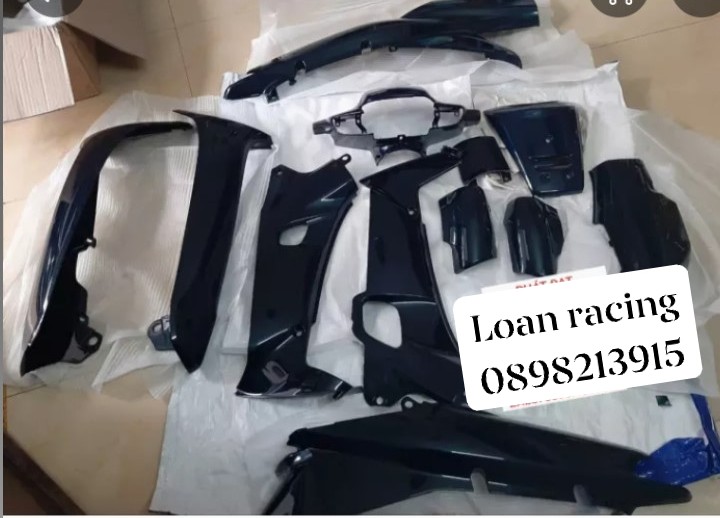 Dàn áo wave 110 màu xanh nhớt full dàn màu và nhám 17 món hàng c.ty UMV Đai Loan , đẹp như zin
