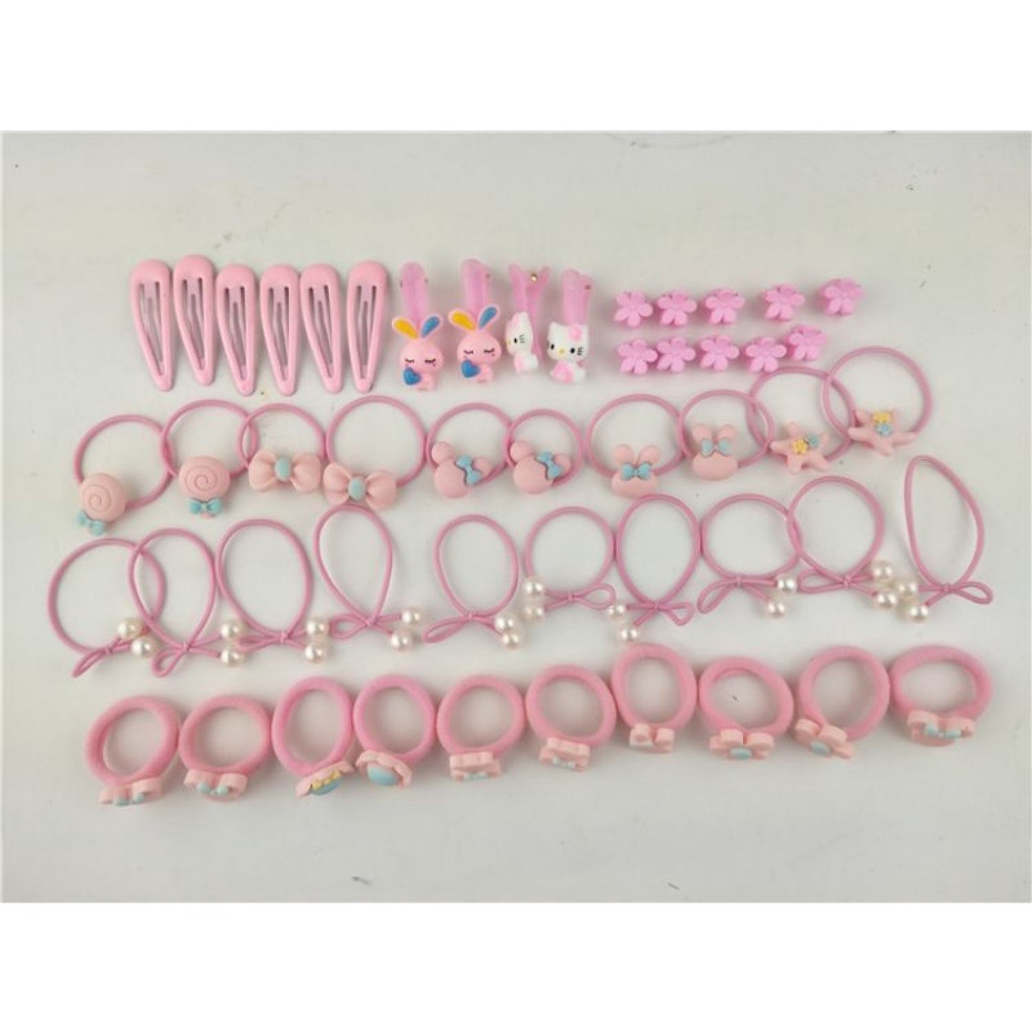 Combo 40 kẹp tóc và dây cột tóc cho bé