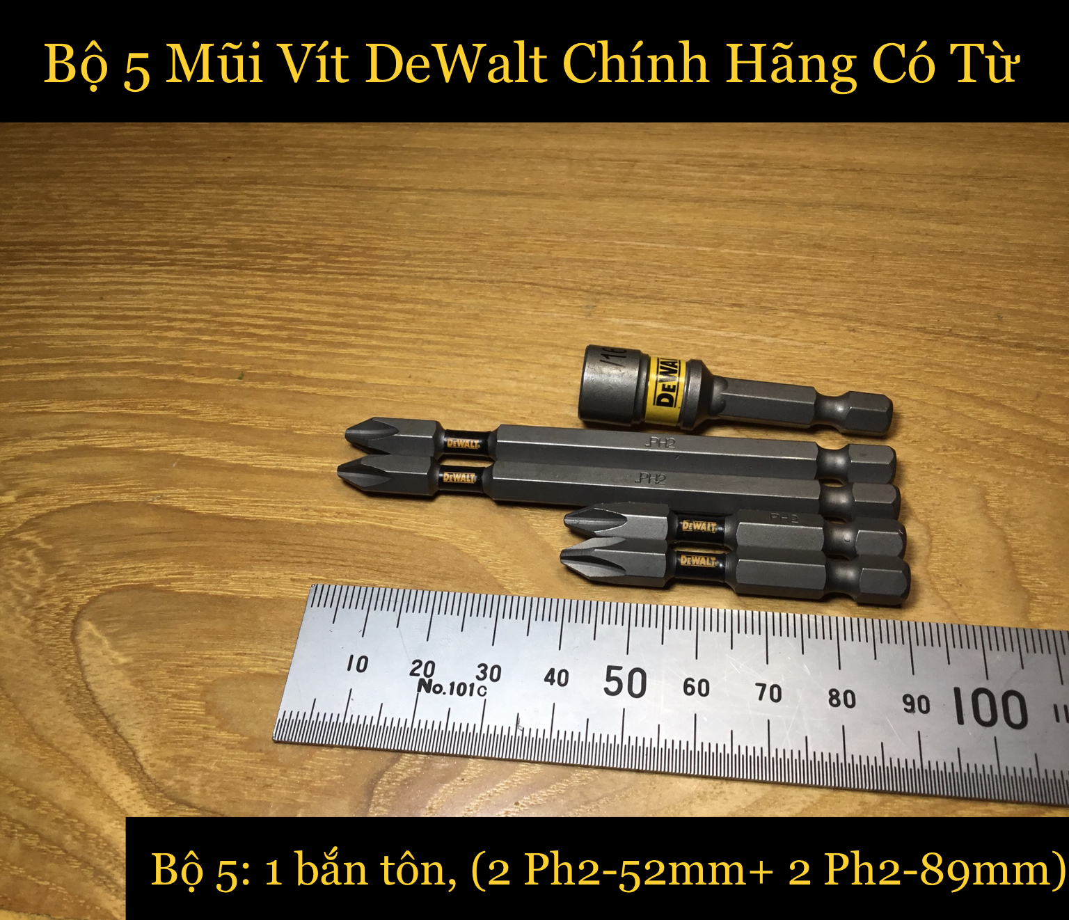 [HCM]Bộ 5 Mũi Vít DeWalt Chính Hãng Có Từ