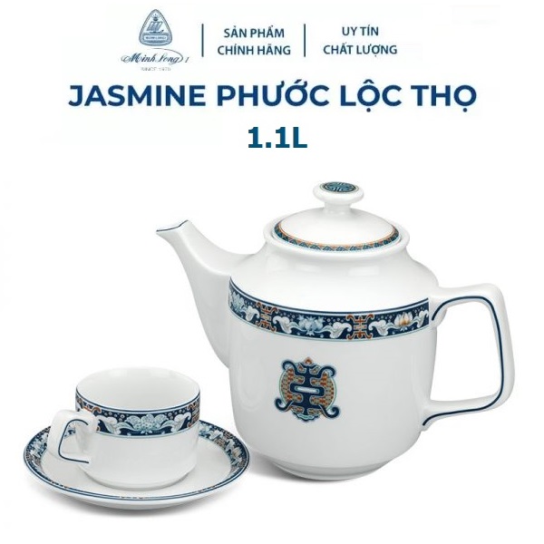Bộ ấm trà minh long phước lộc thọ - bộ ấm trà Minh Long Phước Lộc Thọ