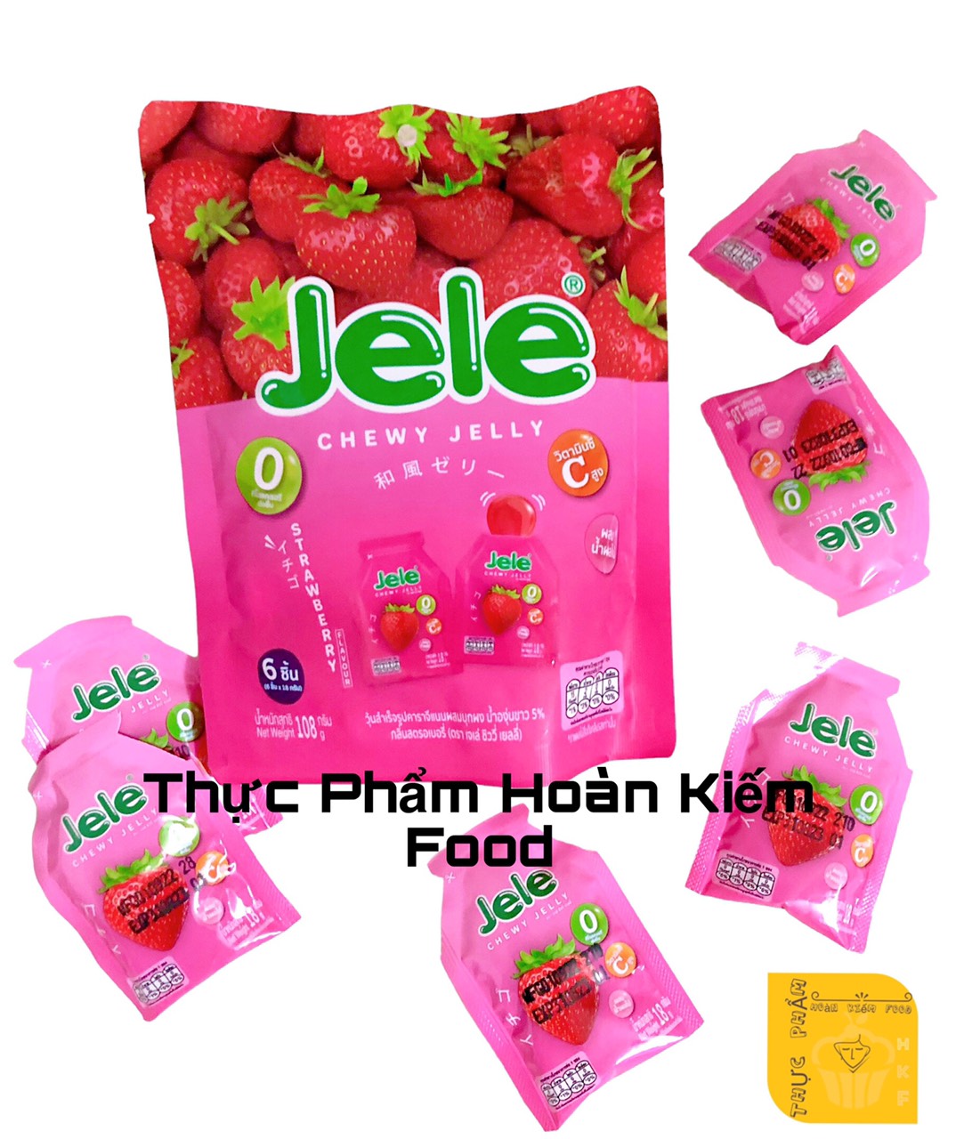 Thạch Trái Cây Chewy Jele 108g ( 6 túi nhỏ)
