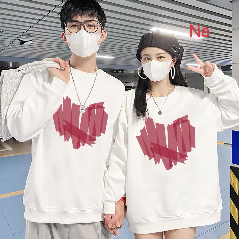 Siêu phẩm áo sweater trái tim, mẫu áo đôi mới nhất năm nay, siêu đẹp đôi ạ- ch