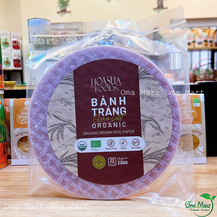 Rice paper brown rice, rice white organic flower milk 200g