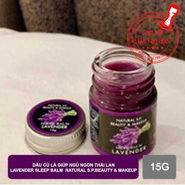 Dầu cù là thái lan giúp ngủ ngon LAVENDER SLEEP BALM Natural S.P. Beauty & Makeup 15g 【Kho Thế Giới 】