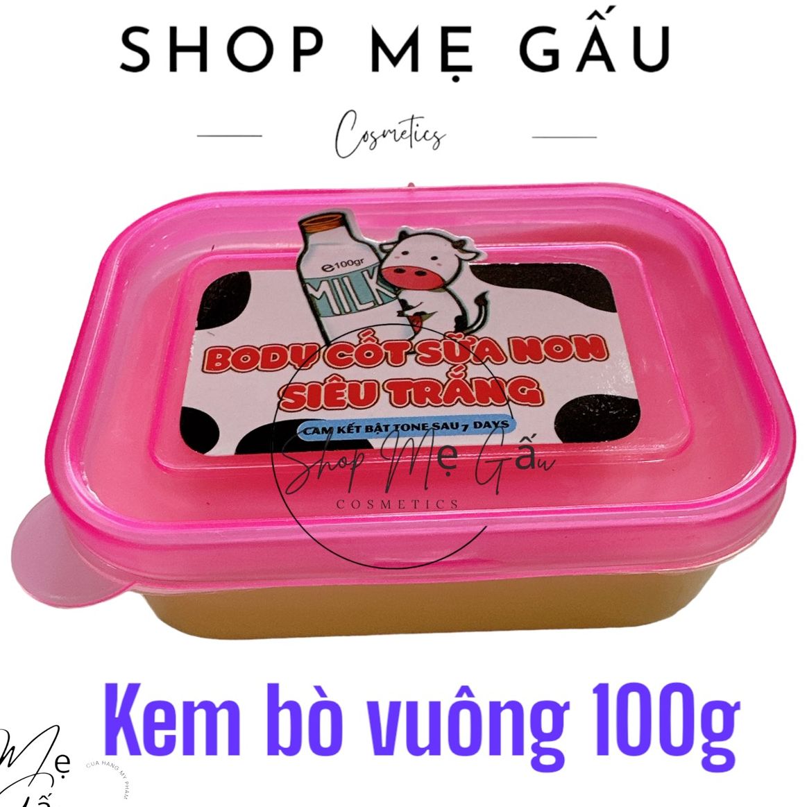 KEm body cốt sữa non siêu trắng bò vuông_ cốt đặc