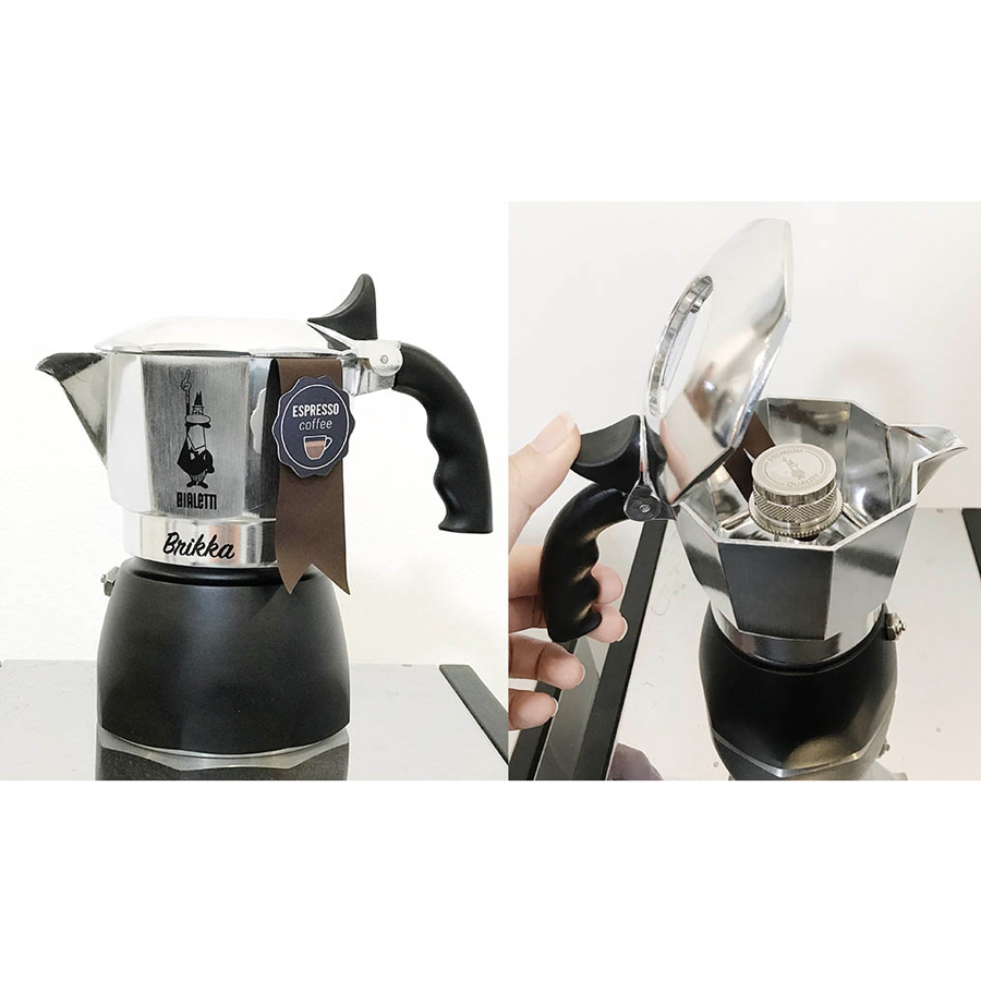 Ấm pha cà phê, bình cafe Bialetti Brikka 4 cup New 2020 (Italy)