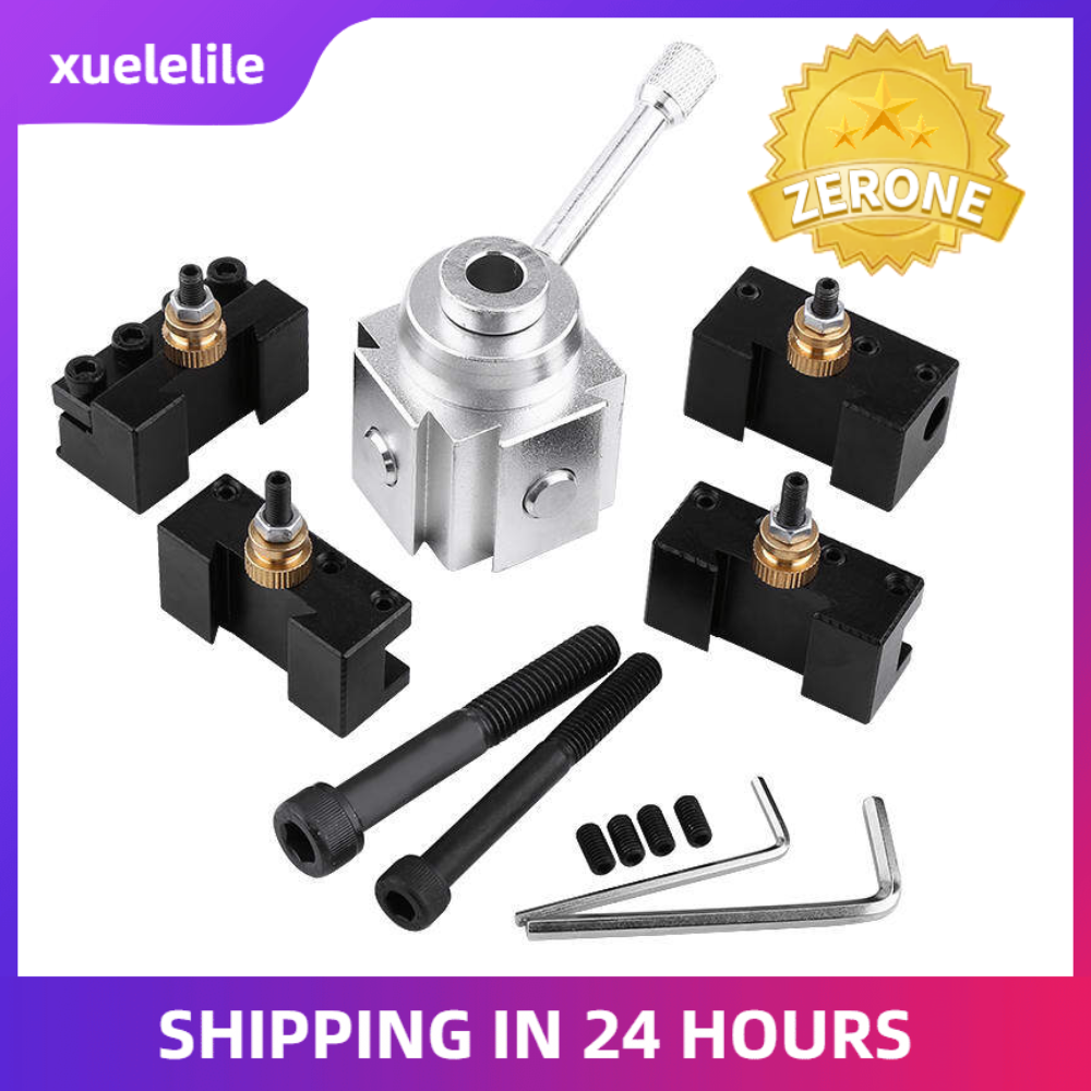 Xuelelile Bộ Dụng Cụ Tiện Mini Thay Đổi Nhanh Bằng Hợp Kim Nhôm Bộ Giữ Và Giữ Dụng Cụ Sau Máy Tiện