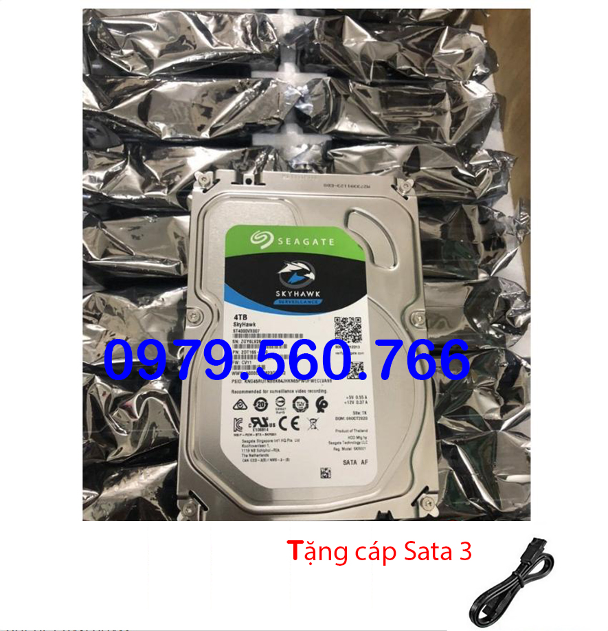 HDD Seagate 3.5 4TB SATA3 6Gbs cho camera cho Nas và máy tính.