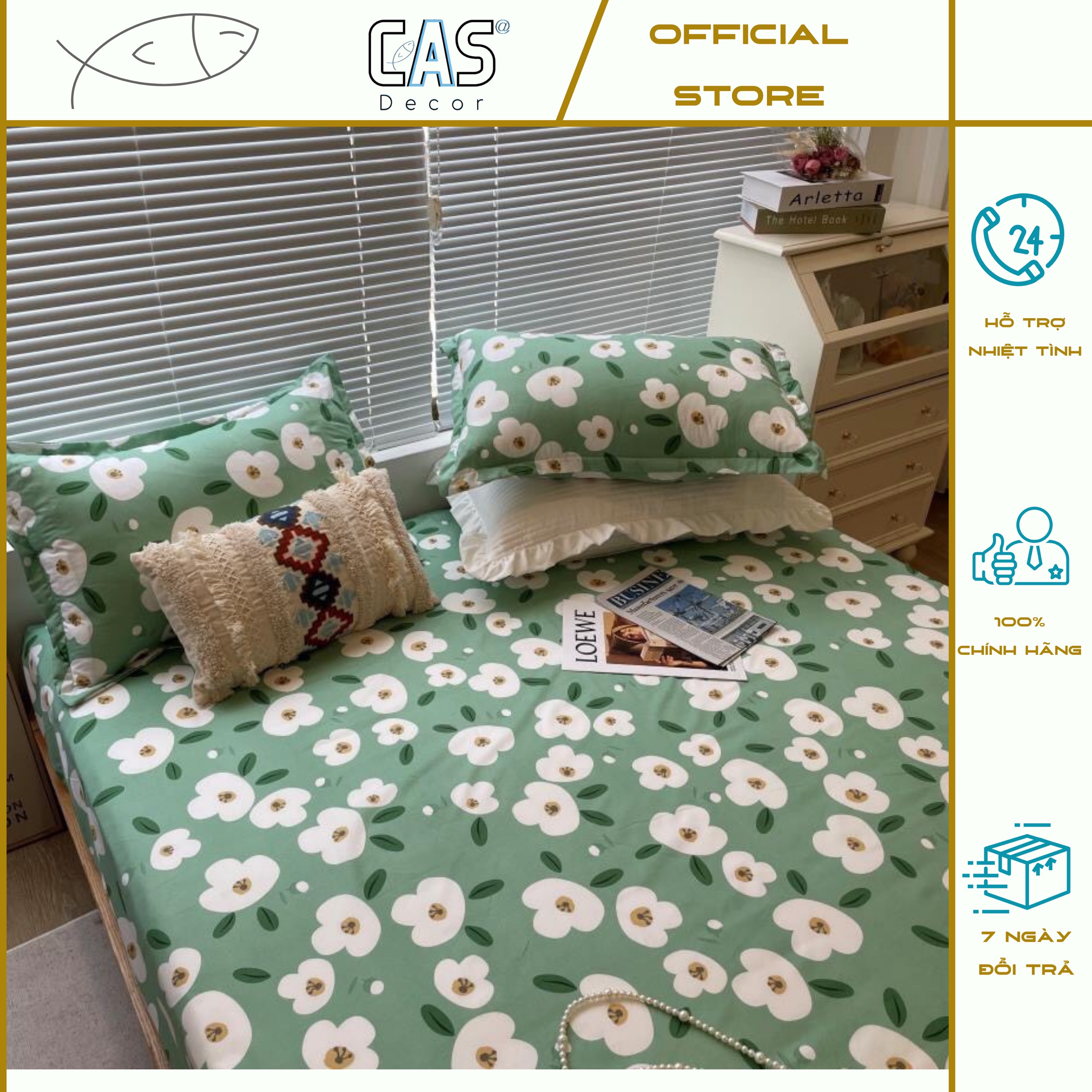 Bộ ga giường kèm 2 vỏ gối nằm cotton poly cas decor , ga gối dâu tây đàn đủ kích thước 1m2 , 1m4 , 1m6 , 1m8 , 2m , 2m2