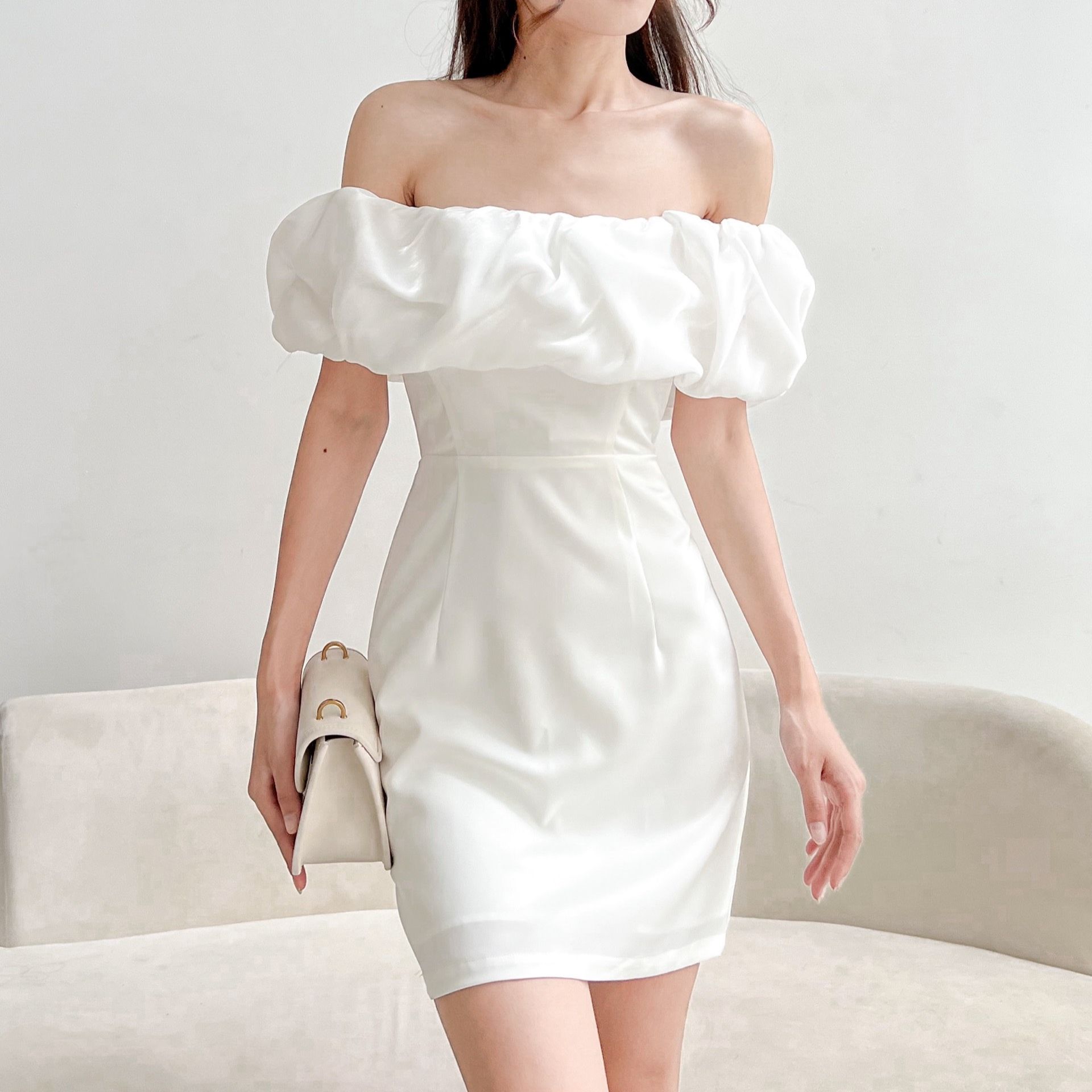 Đầm CINDERLA - Đầm bẹt vai form chữ A