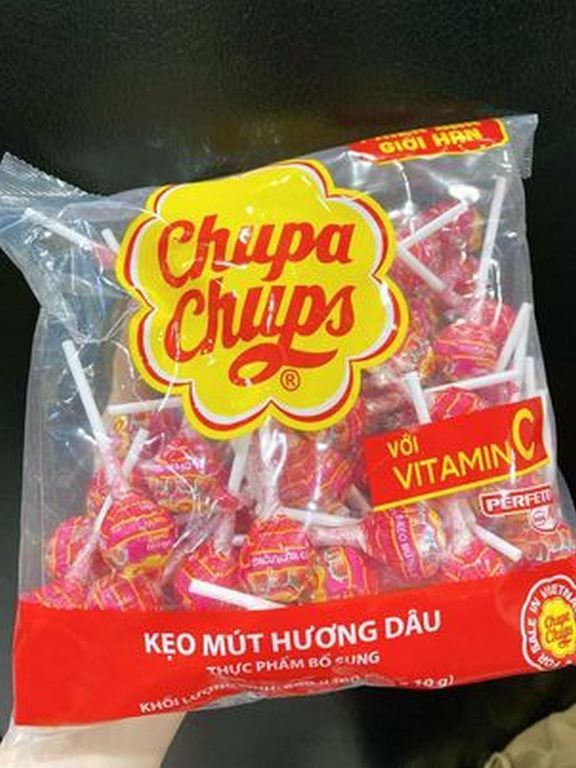 Kẹo Mút Chupa Chups Vị Dâu 10 Cây