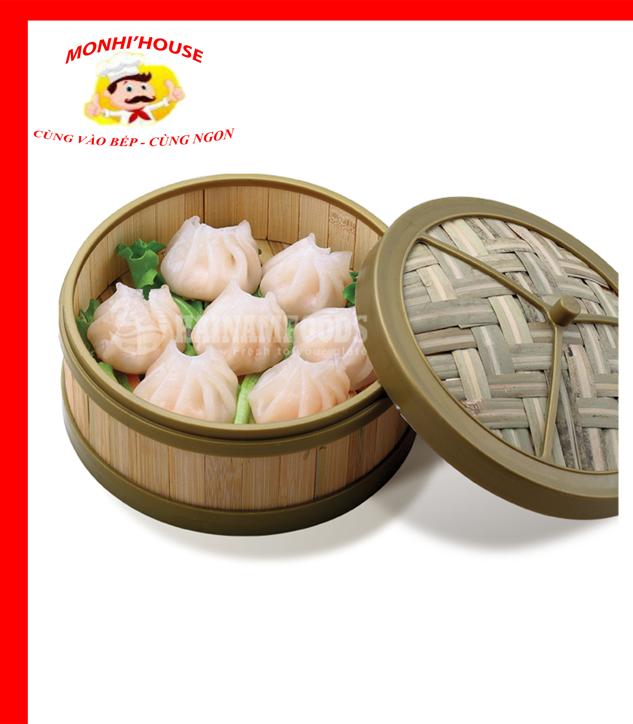 1Kg Há cảo tôm thịt đóng khay / 500g