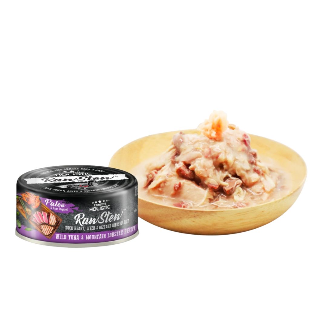 Pate Thức Ăn Ướt Cho Chó/Mèo Absolute Holistic Cá Ngừ - Raw Stew - Lon 80G