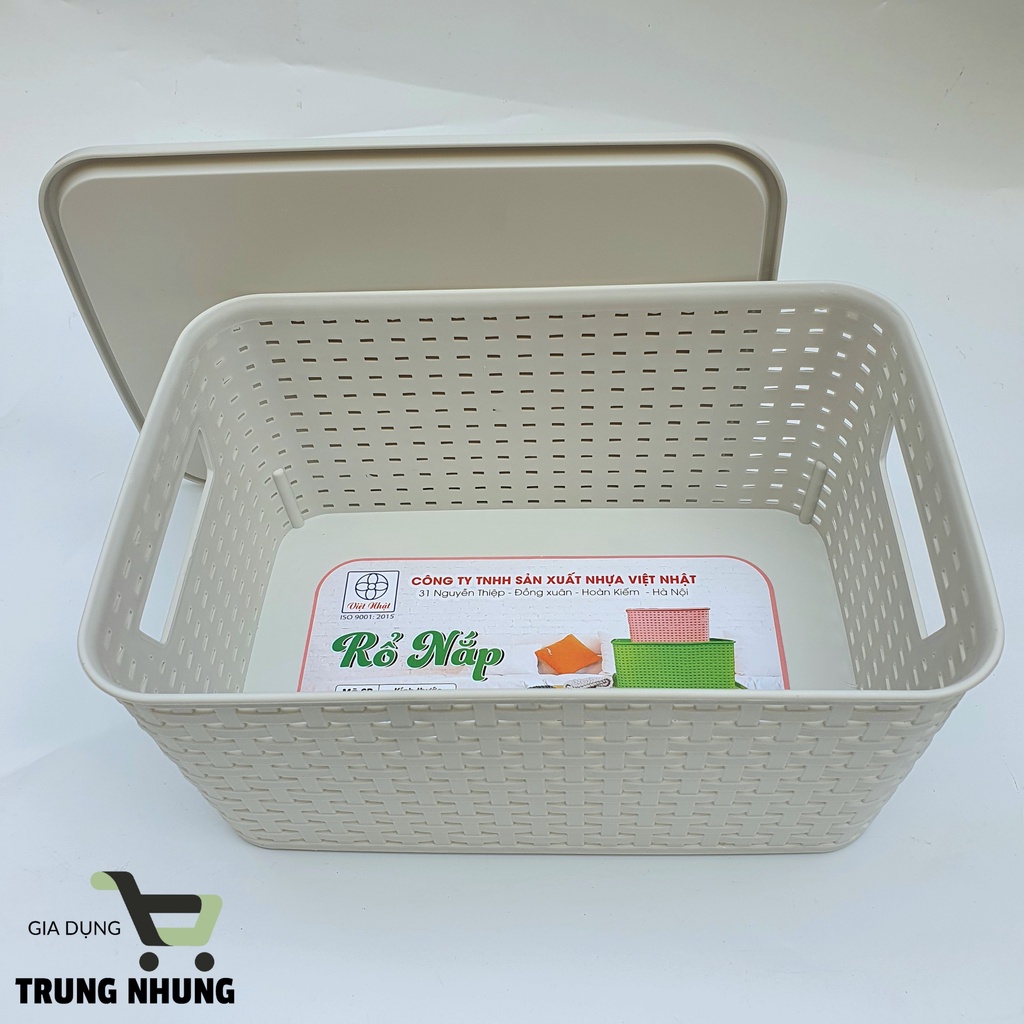 Giỏ đựng đồ, giỏ nhựa có nắp Việt Nhật