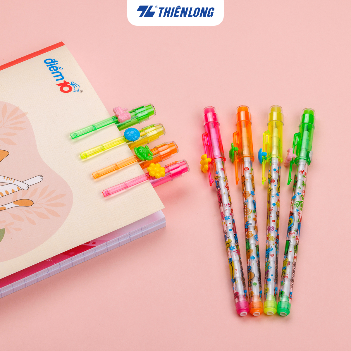 Combo 10 Bút chì khúc Thiên Long PC-09 (Giao màu ngẫu nhiên)