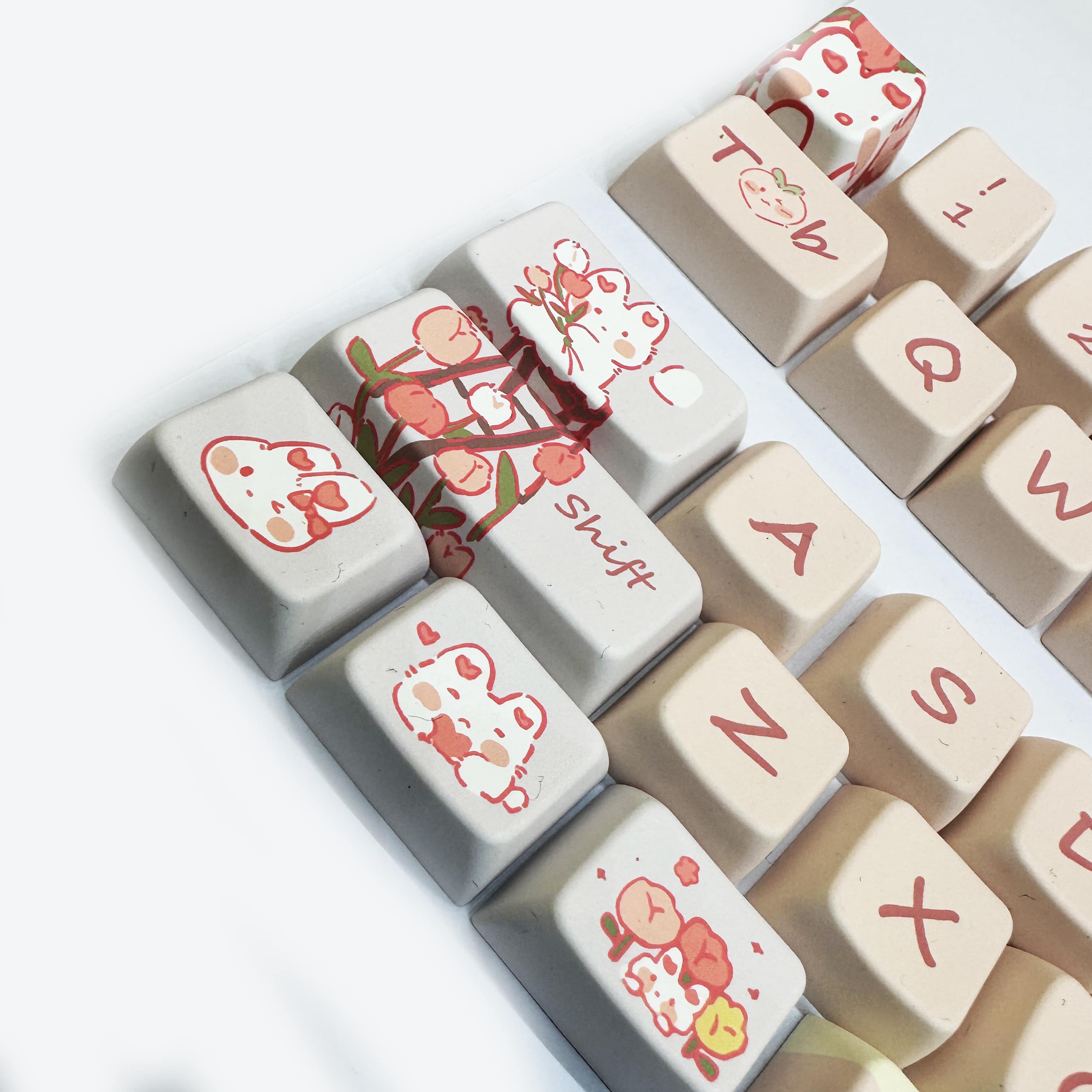 Bộ nút bàn phím cơ | Keycap MDA LMK67 - Meow meow | PBT Dyesub