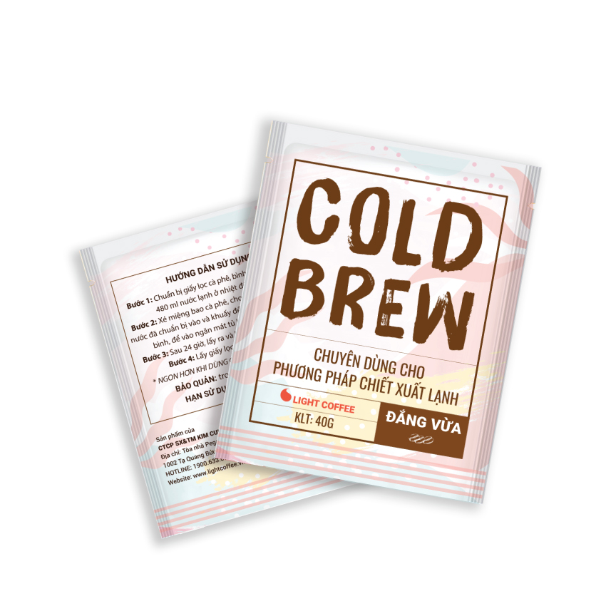 [HCM]Cà phê pha Cold brew đắng vừa Light Coffee - túi 40gr - Lazcoin