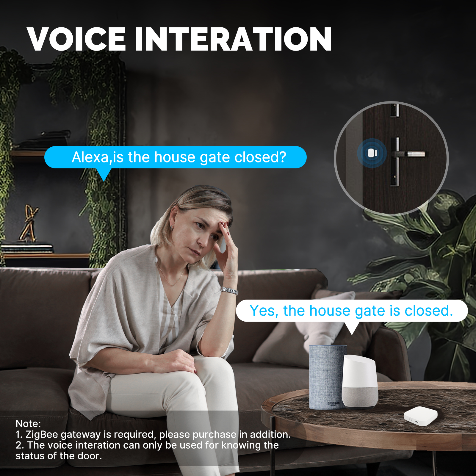 【COD】Moes Tuya ZigBee Smart Window Door Gate Sensor Detector Smart Home Security Alarm System Smart Life Tuya App Remote Control