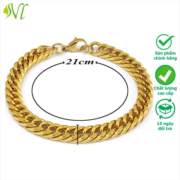 Lắc tay nam titan ngầu lắc tay nam cao cấp lắc tay nam mạ vàng thép không gỉ  xài nước tốt Người Đẹp Vì Lụa