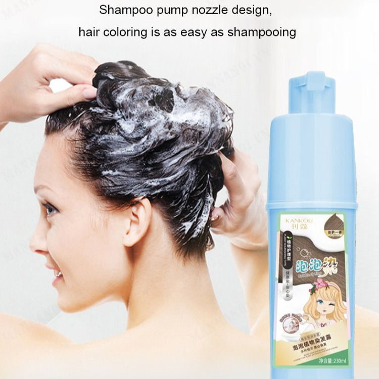Mannan01 Natural Plant Extract Bubble Hair Dye Hair Dye To Cover Gray Hair