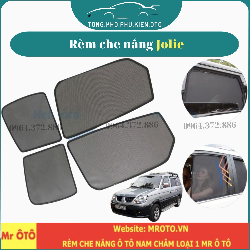 Rèm che nắng xe Mitsubishi Jolie- Hàng Loại 1 Mr Ô Tô, vải dày, chống nắng tốt, dễ lắp đặt, vừa khít - Có hít nam châm