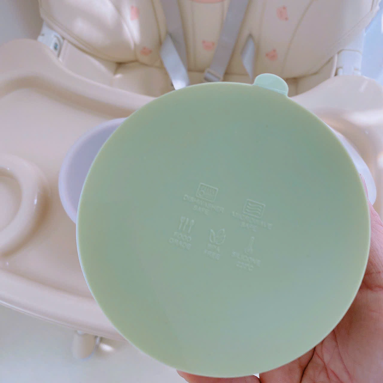 Chén Bát Gấu Ăn Dặm Silicon BARROT Có Đế Hít Cho Bé