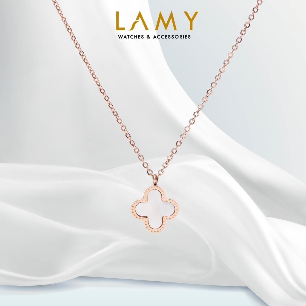 Dây chuyền cde dual lucky leaves necklace rose gold cde6026rg