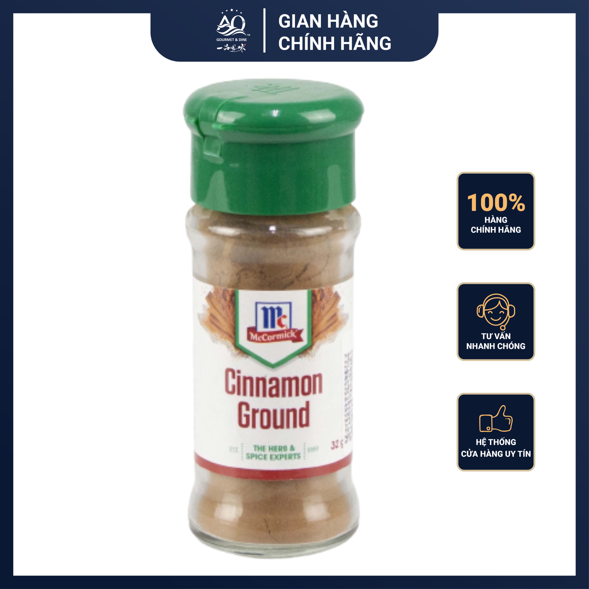 Bột Quế McCormick 32g (Gia vị thực phẩm) nhập khẩu- McCormick Cinnamon Ground