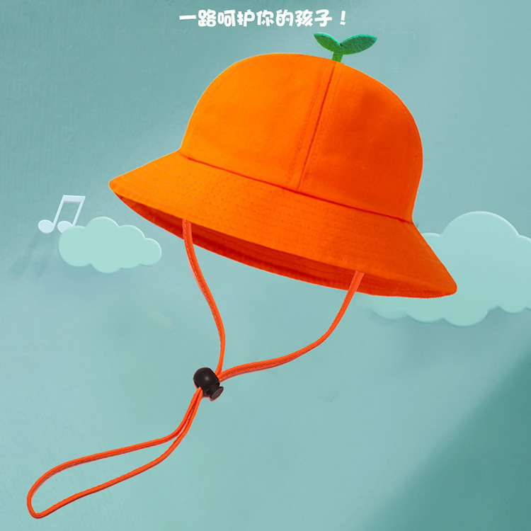 儿童小黄帽春秋渔夫帽日系小丸子安全定幼儿园小学生帽