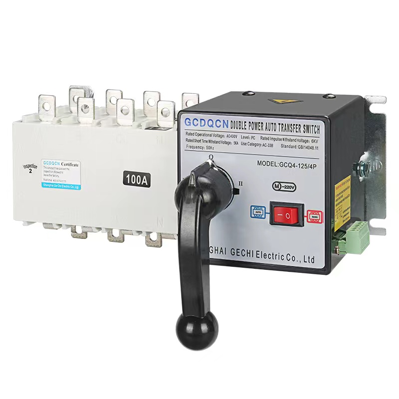 Bộ chuyển nguồn ATS-3P-100A, 3 pha 4 dây Gechele- cầu dao đảo chiều tự động