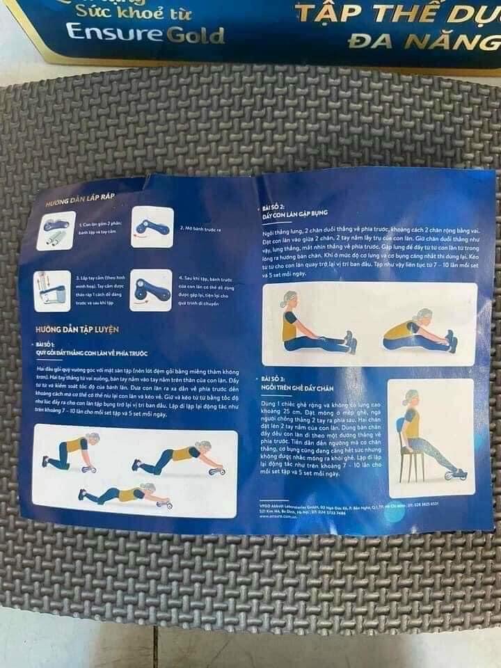 Xe đạp mini tập thể dục cơ tay và chân ( quà sữa Ensure)