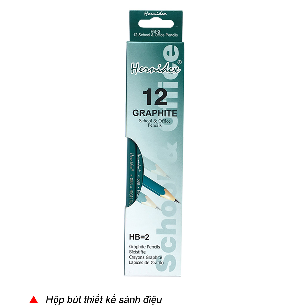 Bút chì gỗ Hernidex 588 HIGH QUALITY HB có tẩy tẩy (HDPC588-HB)