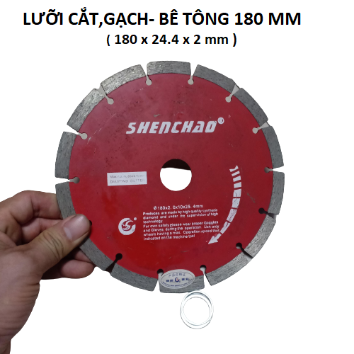 Lưỡi cắt gạch, tường, bê tông đường kính 180mm chất lượng cao