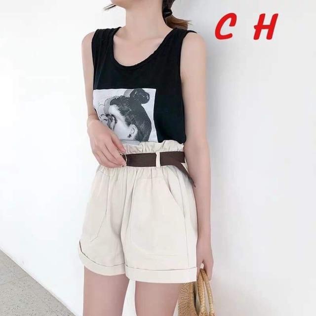Áo tanktop cô gái búi tóc COH0719