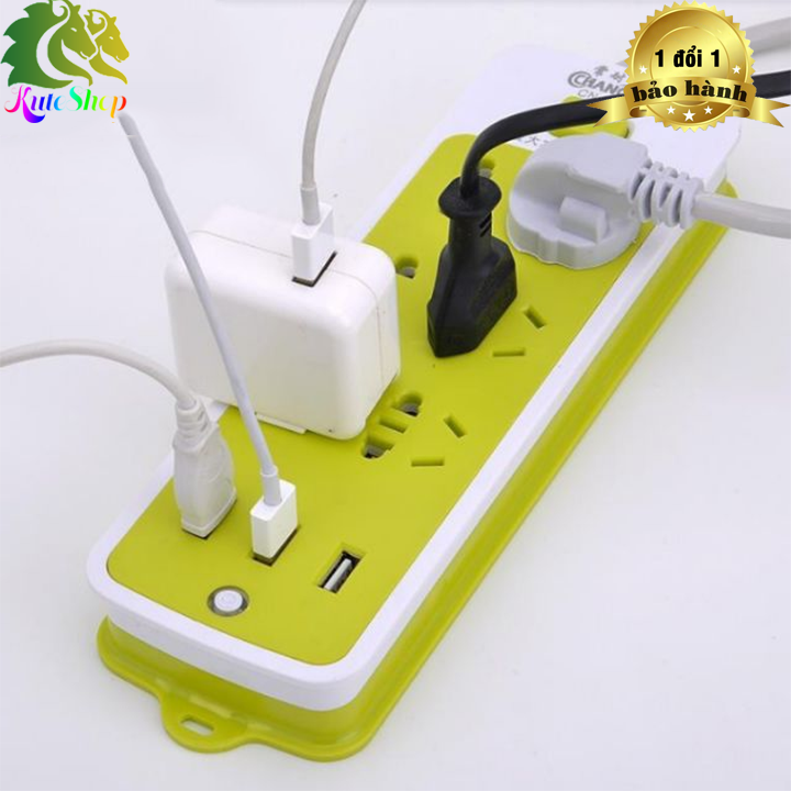 Ổ cắm điện đa năng 6 phích 3 cổng usb