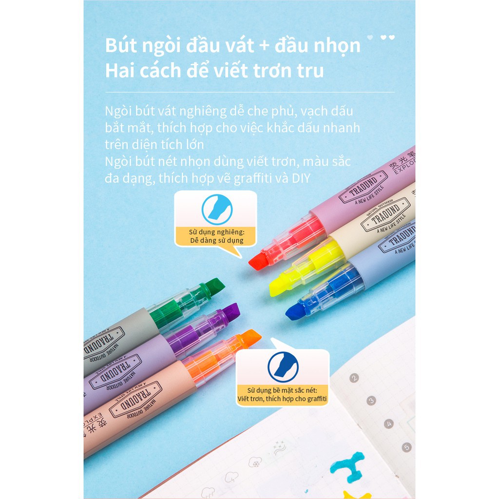 6 cây Bút dấu dòng Deli S624