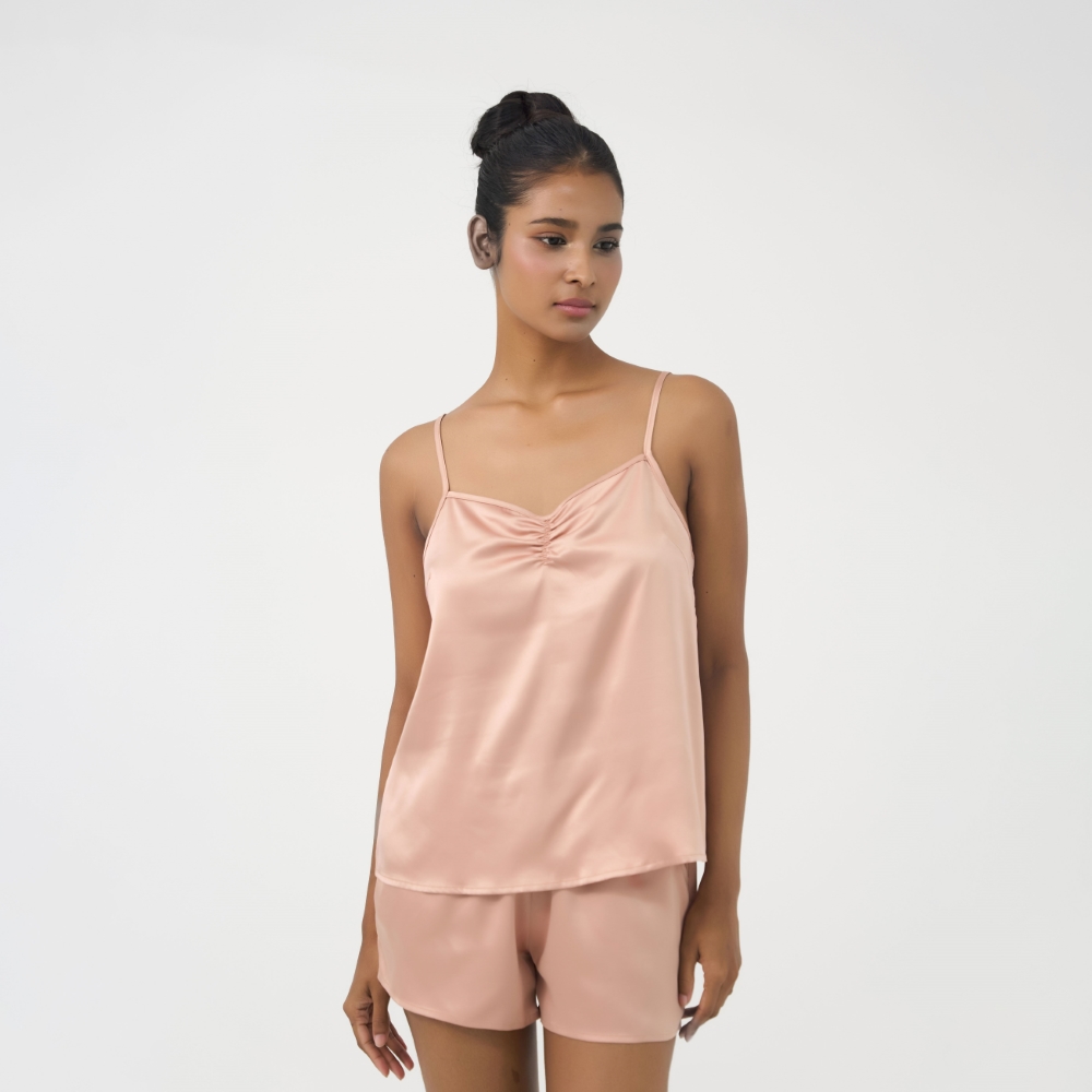 [Mua 3 giảm 20%, mua 2 giảm 15%] Bộ Đồ Short Satin Nữ Vincy BSS077W91