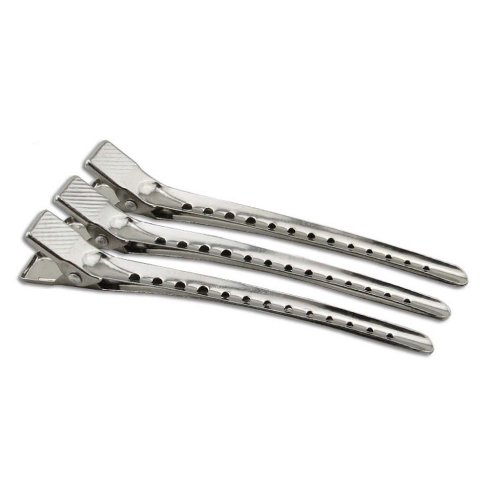 Kẹp Mỏ Vịt Làm Tóc Chuyên Dụng Bằng Thép Không Gỉ ( Set 12 Cây )