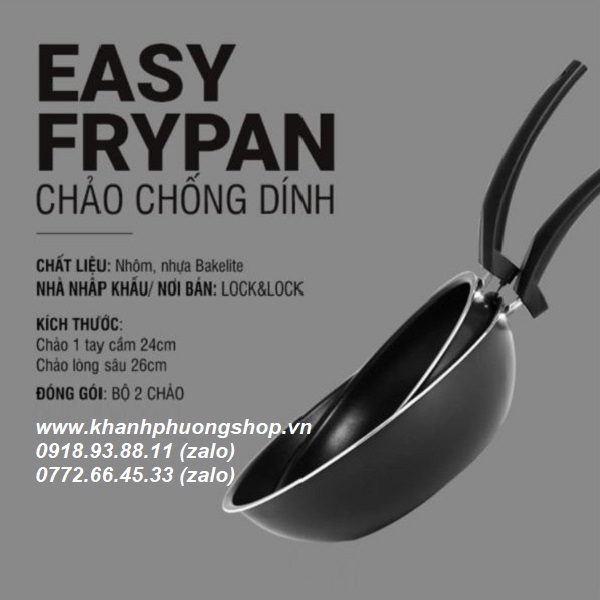 chảo lock&lock easypan 20,24,26,28cm - chảo lock&lock easypan