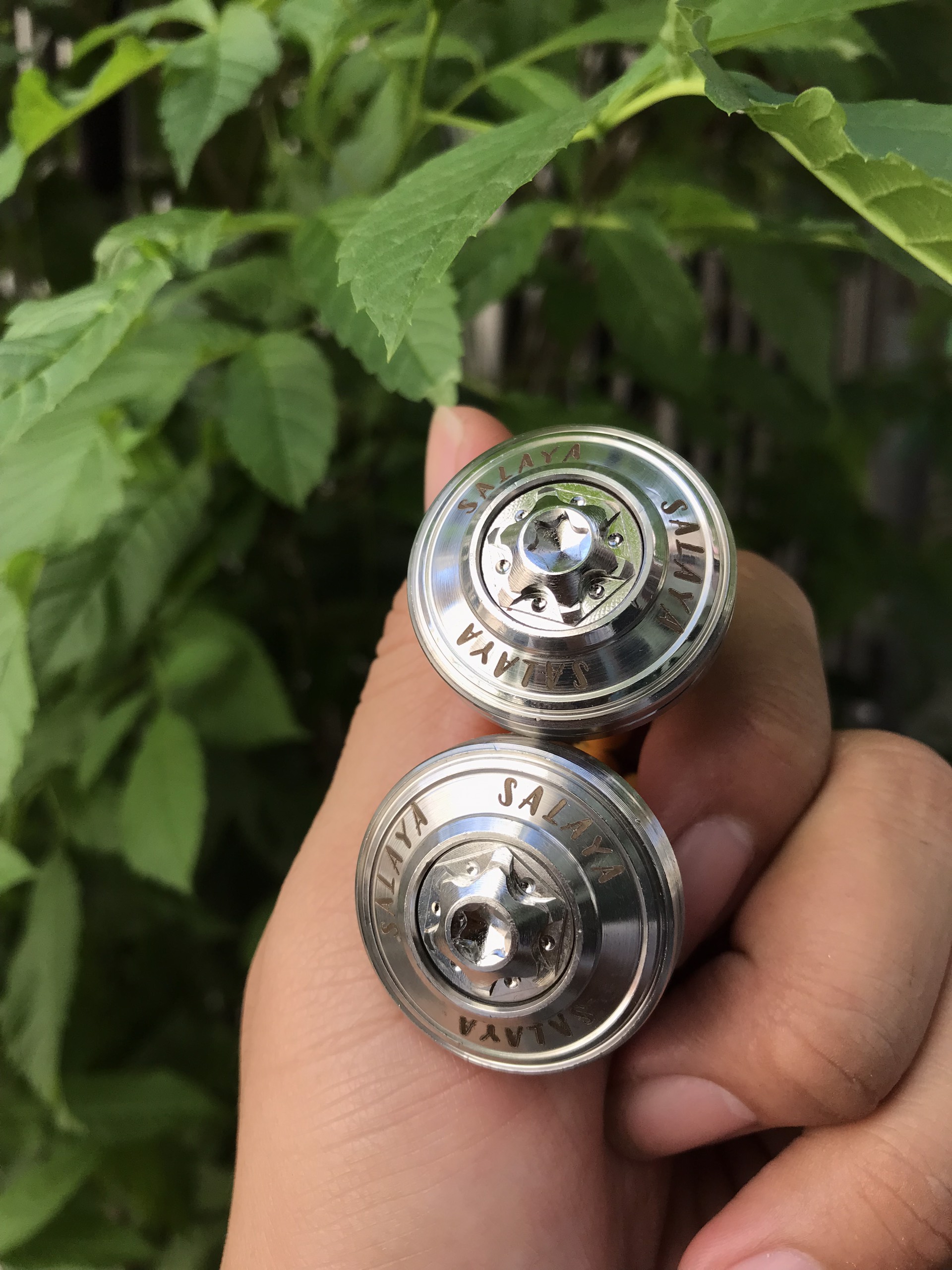 Gù SALAYA inox 304, Gù tay lái SALAYA inox 304 xe máy mẫu tròn SALAYA