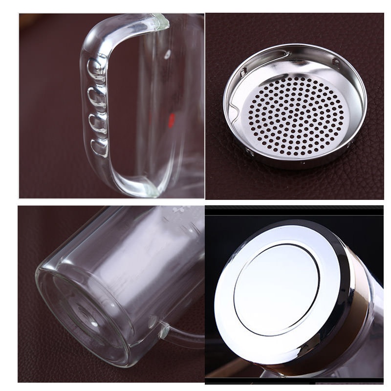 Cốc thủy tinh 2 lớp giữ nhiệt 360ml