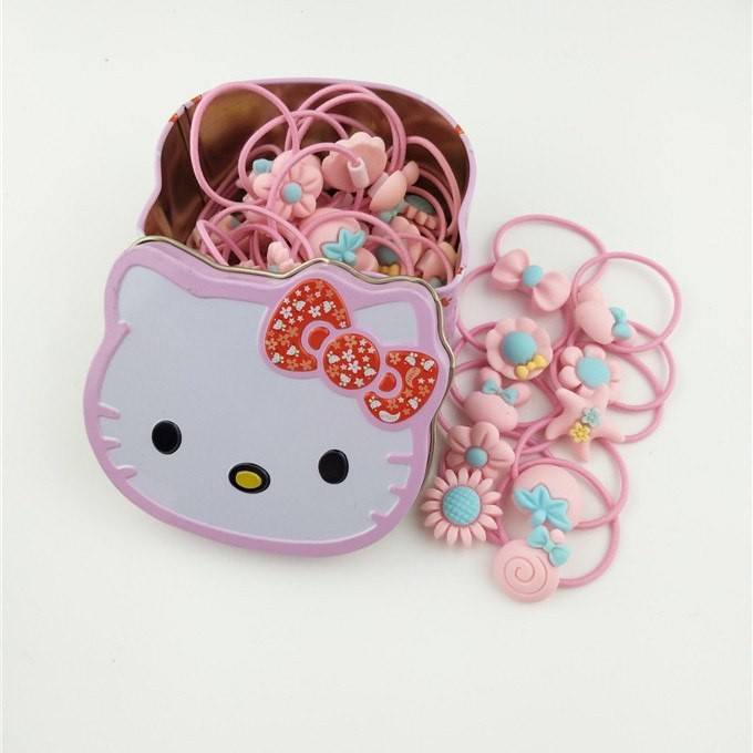 [HCM]HỘP 40 DÂY CỘT TÓC HELLO KETTY CHO BÉ - 40 DÂY CỘT TÓC HELLO KITTY