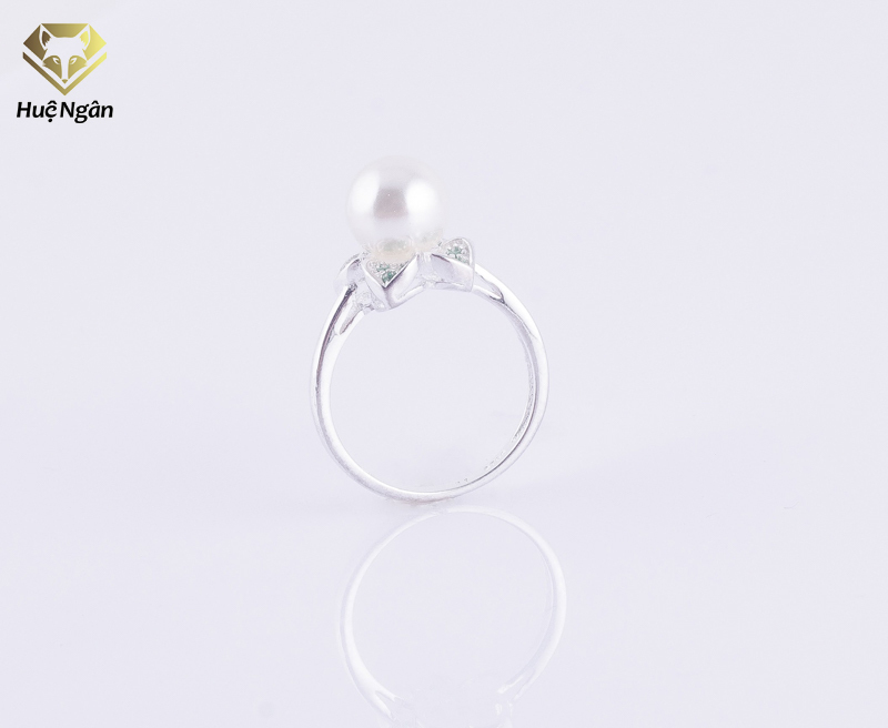Nhẫn bạc Ý 925 Huệ Ngân - Hoa Ngọc trai RR1225